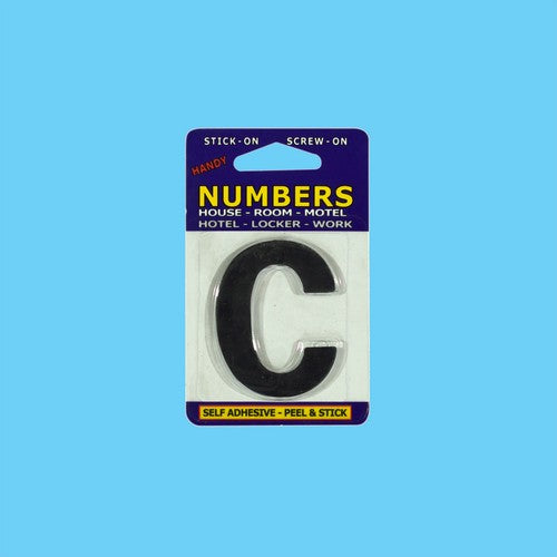Numbers Letter C Black No Base Number Outline Only - 1 Piece - Dollars and Sense