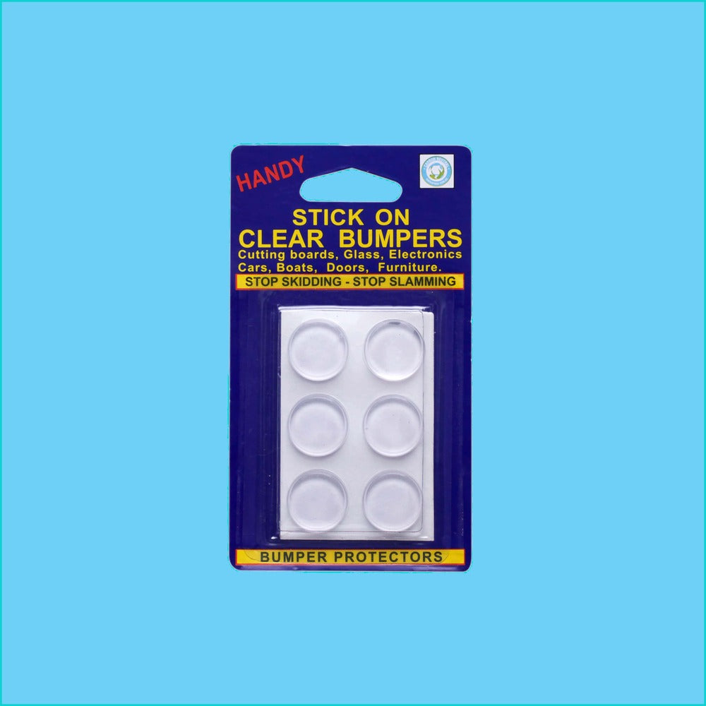 Large Stick On Clear Bumpers - 20.5mm 6 Pack 1 Piece - Dollars and Sense