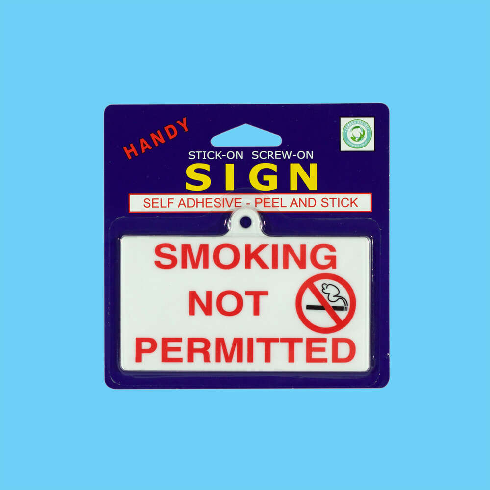 Sign Small Smoking Not Permitted - 1 Piece - Dollars and Sense