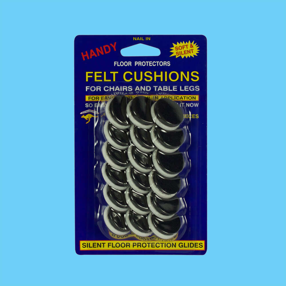 Black Felt Cushions Nail In - 18 Pack 1 Piece - Dollars and Sense