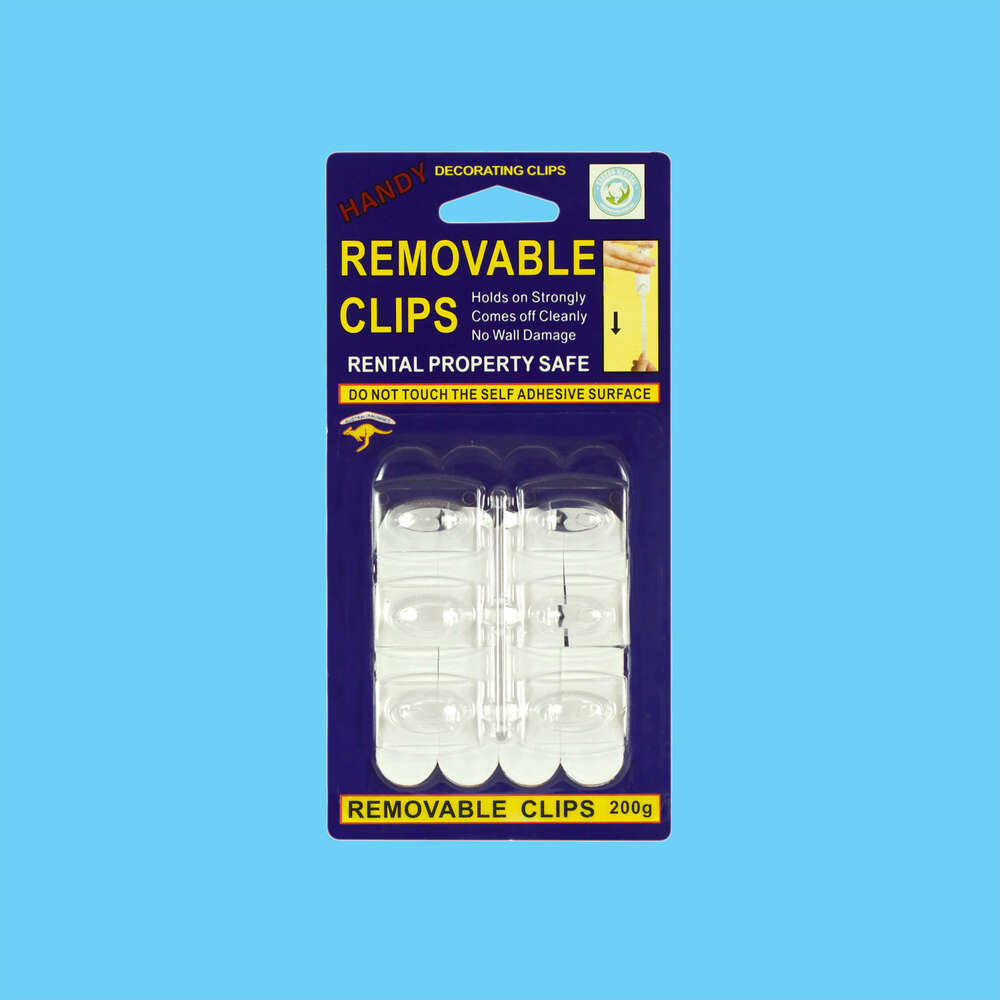Removable Clips Clear Large - 200g 6 Clips 8 Tabs 1 Piece - Dollars and Sense
