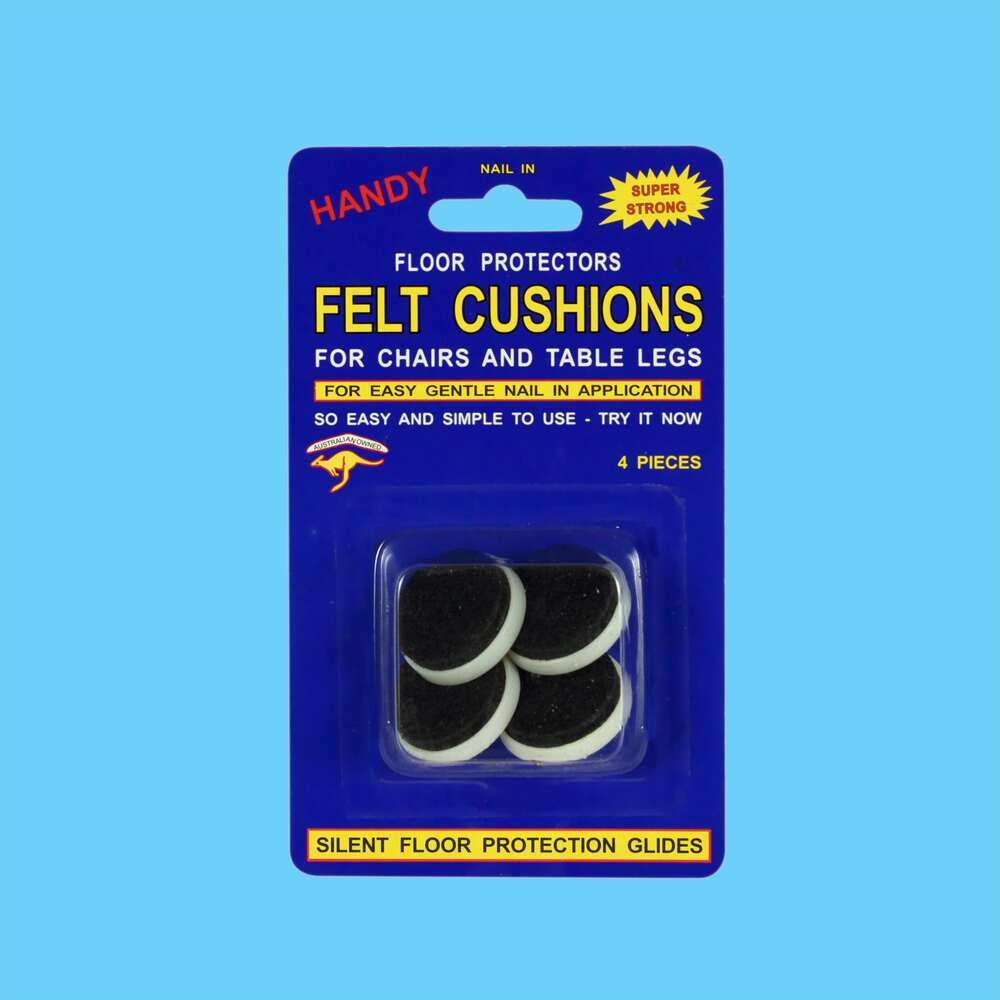 Black Felt Cushions Nail In - 4 Pack 1 Piece - Dollars and Sense