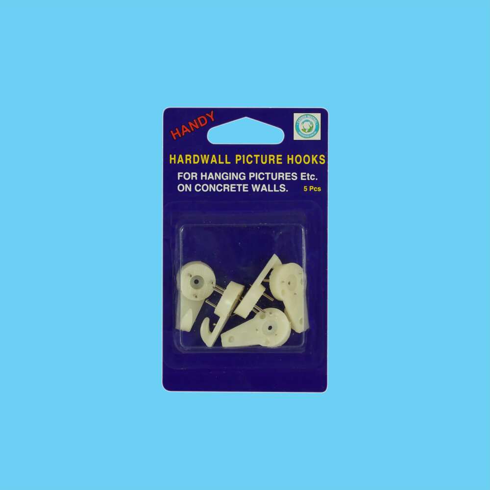 Hardwall Picture Hooks Small Nail In - 5 Pack 1 Piece - Dollars and Sense