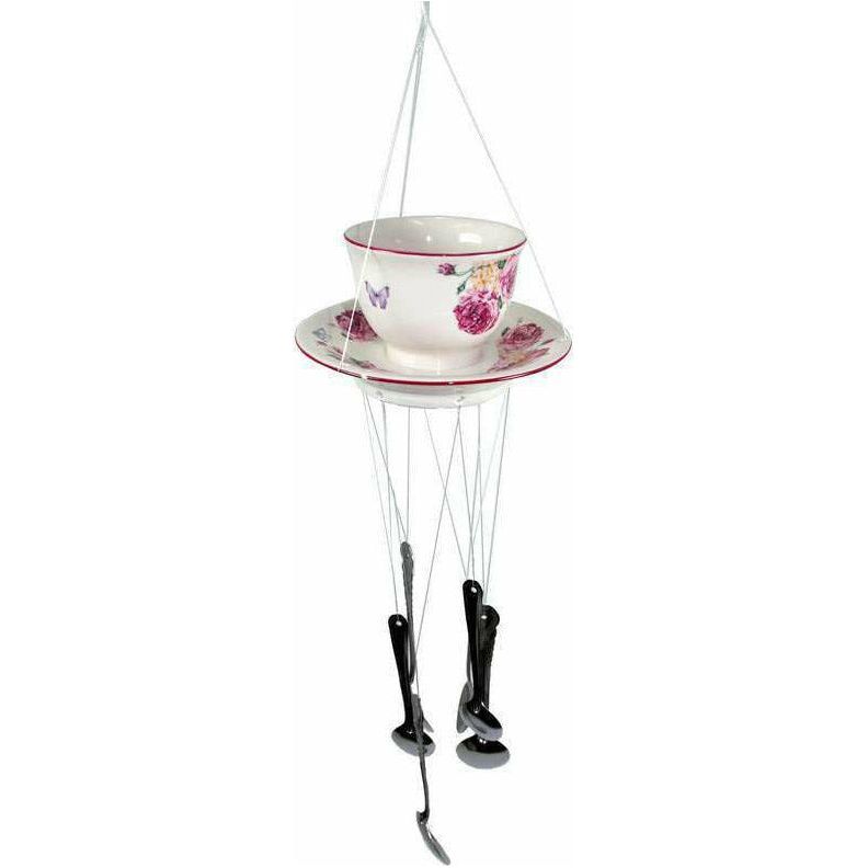Ceramic Tea Cup and Saucer Wind Chime - Dollars and Sense