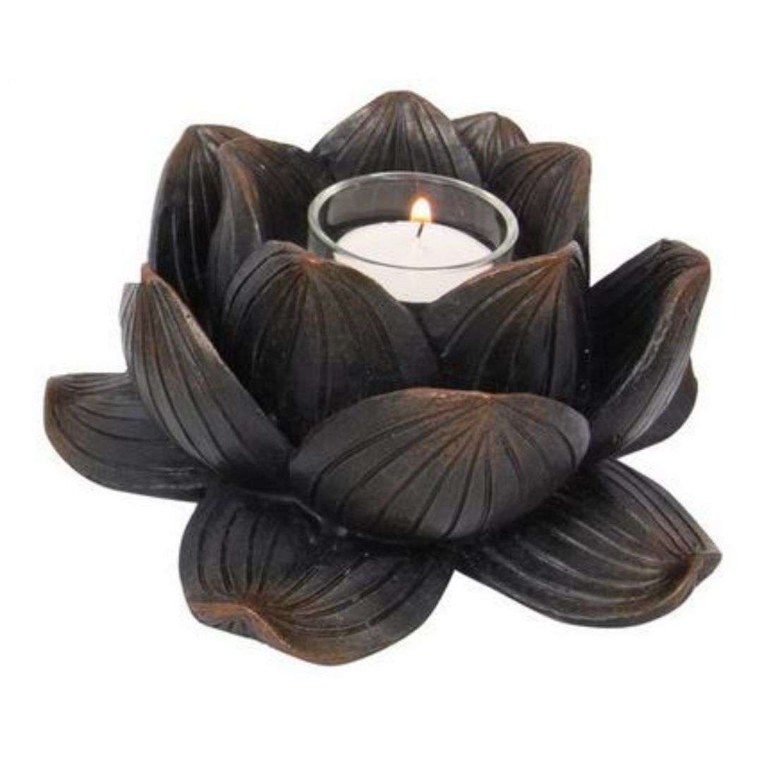 Lotus Flower Candle Holder 16cm - Dollars and Sense