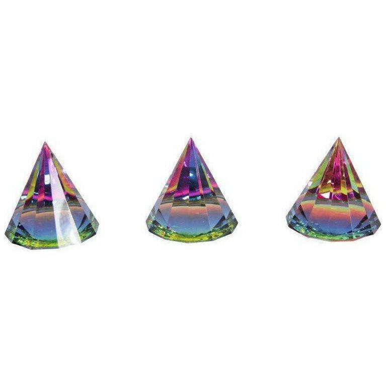 Crystal Pyramid Paperweight - 1pce 6cm - Dollars and Sense
