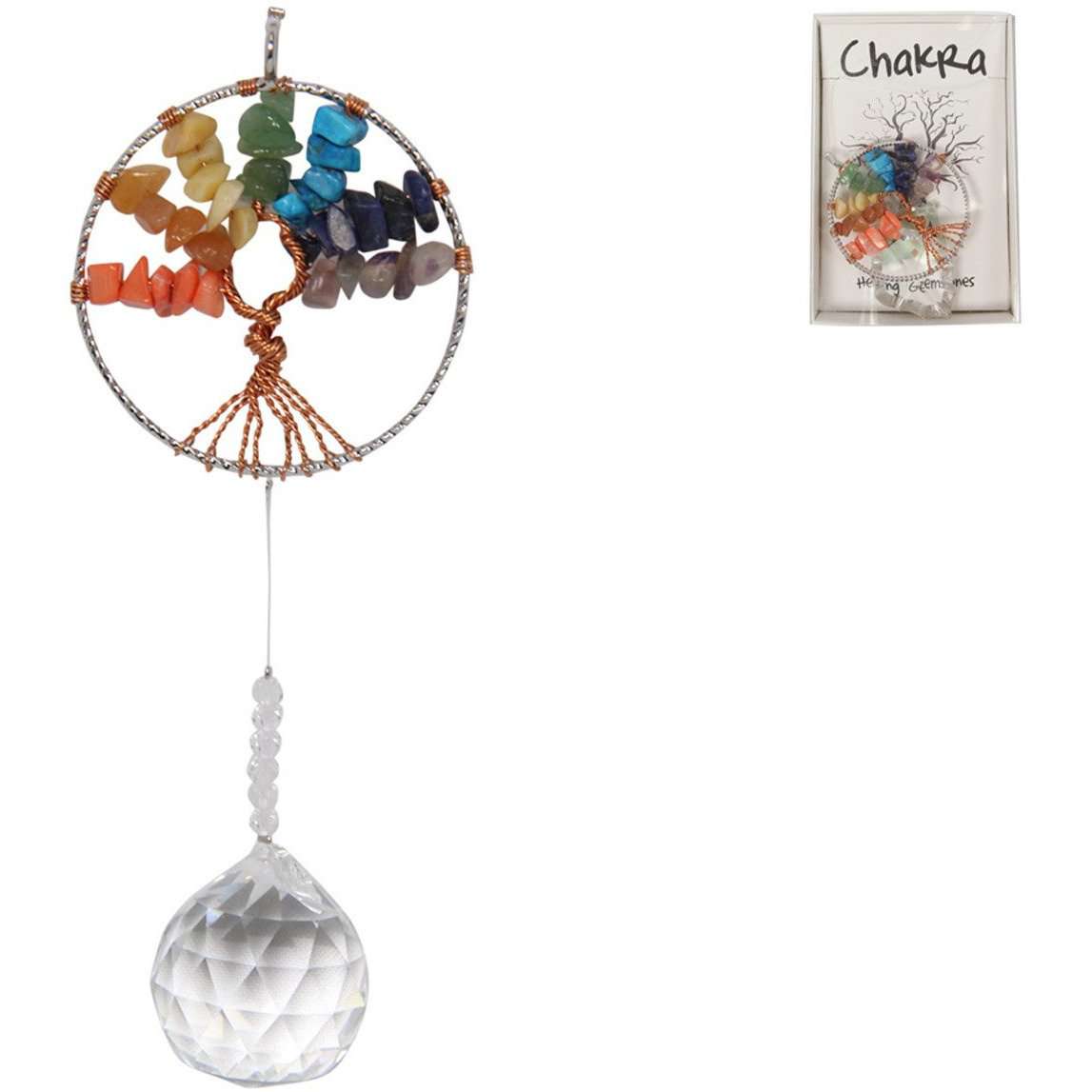 Tree Of Life Suncatcher with Crystal Assorted Designs - Dollars and Sense