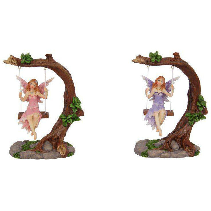 Fairy On Tree Swing - Assorted 14cm 1pce - Dollars and Sense
