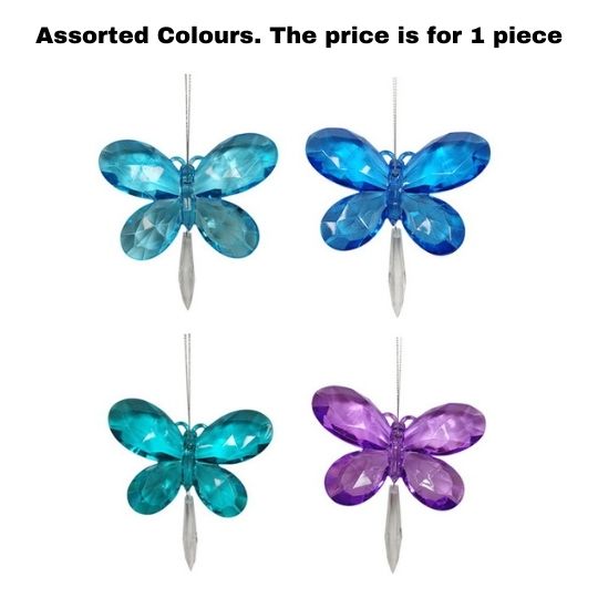 Acrylic Butterfly Suncatcher 1pce Assorted - Dollars and Sense