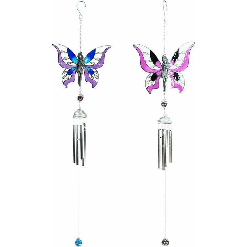 Wind Chime Pewter Fairy with Wings 72cm - 1 Piece Assorted - Dollars and Sense