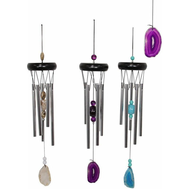 Wind Chime 5 Tube Agate Stone - 1 Piece Assorted - Dollars and Sense