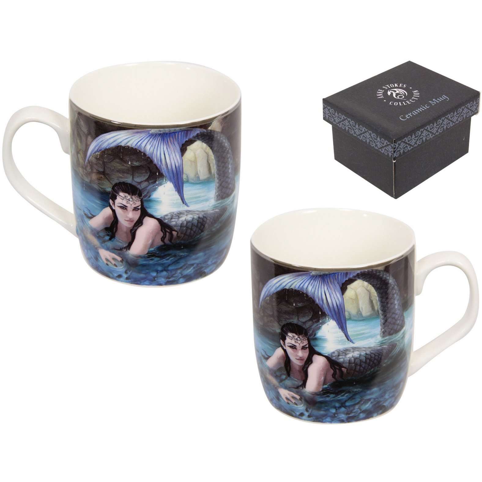 Hidden Depths Mermaid Mug By Anne Stokes Gift Box - Dollars and Sense
