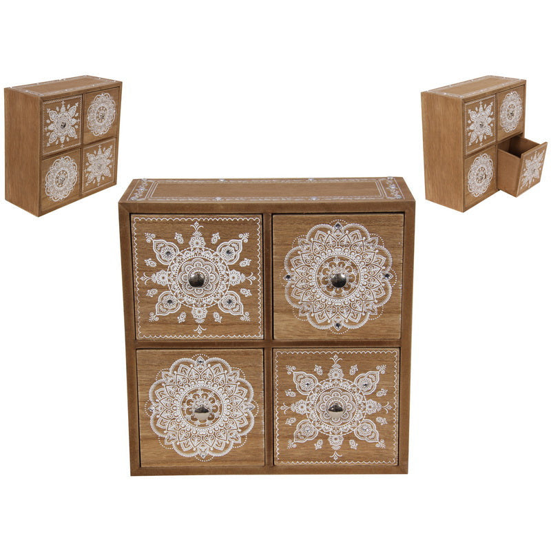 Boho 4 Drawer Cabinet - Dollars and Sense
