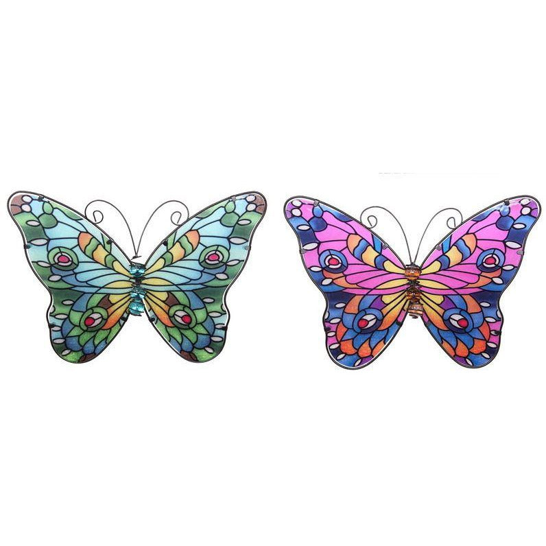 Mosaic Glass Butterfly Wall Art 1pce Assorted 29x27cm - Dollars and Sense