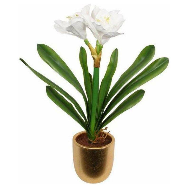 Lily in Gold Pot 45cm - Dollars and Sense