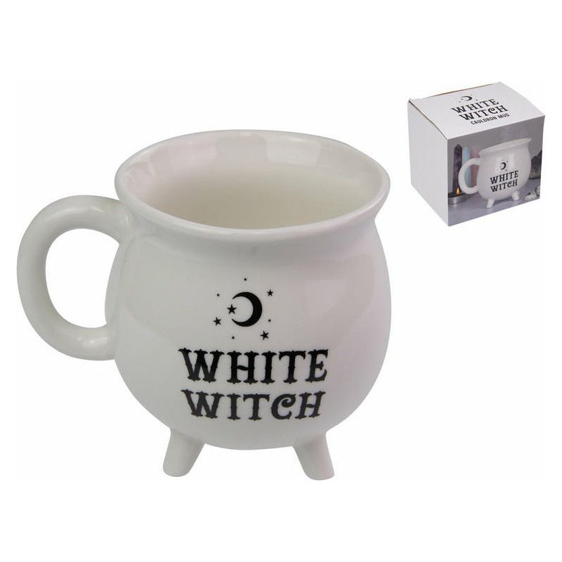 White Witch Cauldron Mug - Gift Box - Dollars and Sense