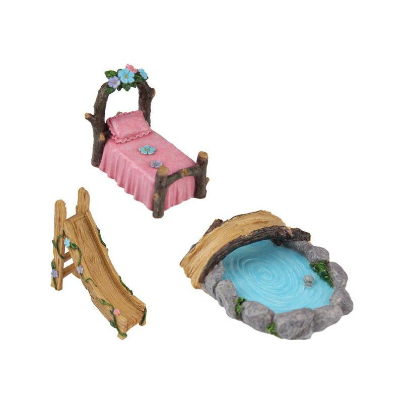 Fairy Garden Accessories Bed Slide Pond 1 pce Default Title
