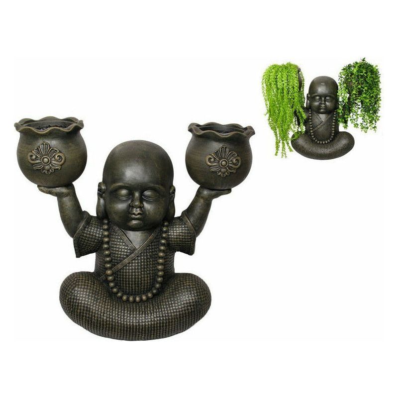 Cute Garden Monk with Dual Pot Holder - 65cm 1 Piece - Dollars and Sense