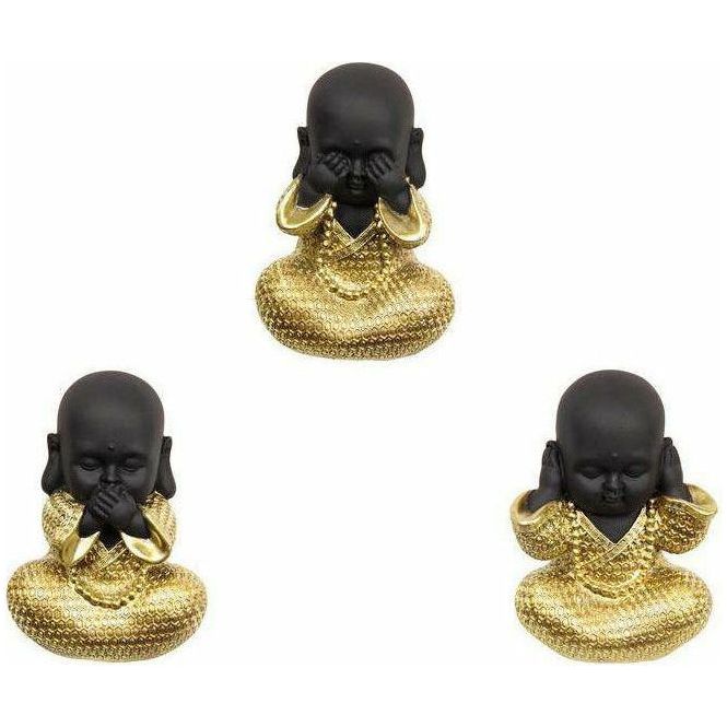 Wise Buddha Monk in Gold Robe 1pce Assorted - 15cm - Dollars and Sense