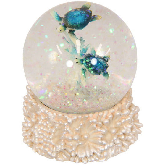Twin Turtles on Coral Base Water Globe - Dollars and Sense