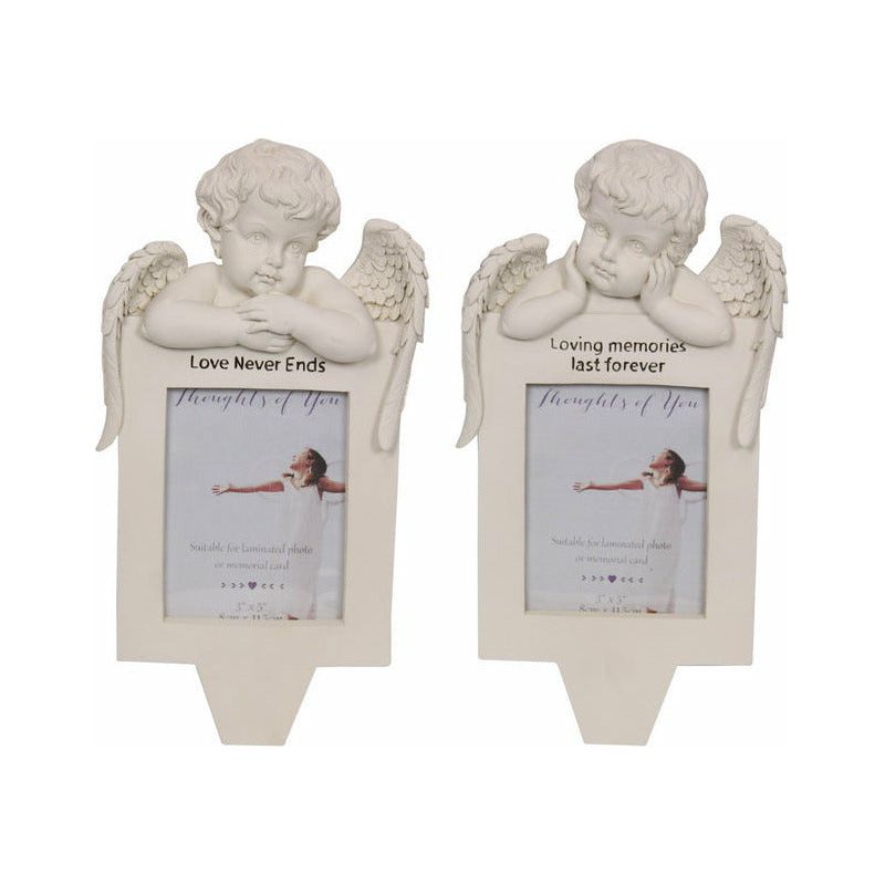 Cherub Memorial Garden Frame - Plaque 33cm 1 Piece - Dollars and Sense