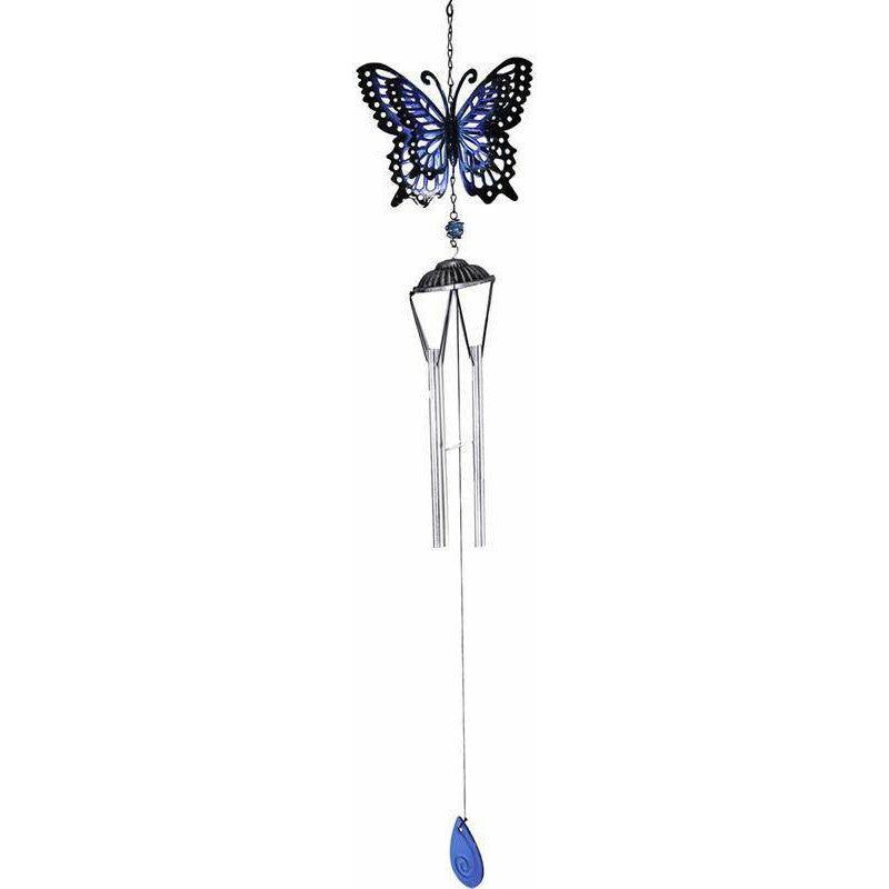 Blue Butterfly Metal Wind Chime - Dollars and Sense