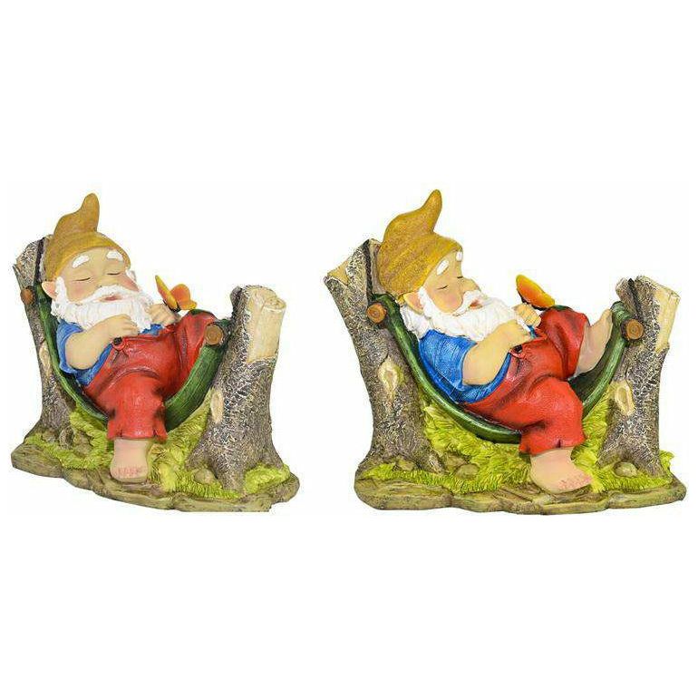 Gnome Snoozing In Hammock 1pc Assorted 22cm - Dollars and Sense