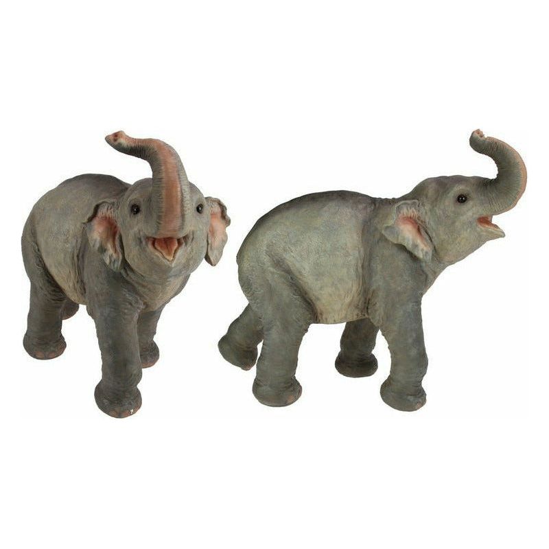 Playful Elephant with Raised Trunk - 45cm 1 Piece - Dollars and Sense