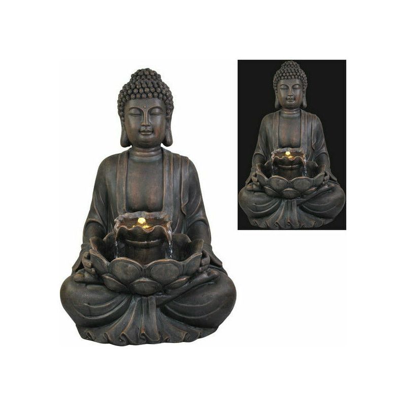 Outdoor Rulai Buddha Fountain with Light - 72cm 1 Piece - Dollars and Sense