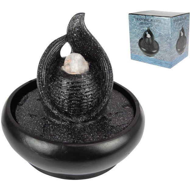 Black Speckled Fountain with Light Gift Box - Dollars and Sense