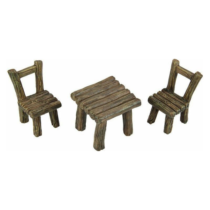 Fairy Garden Log Table & Chair - 3 Piece - Dollars and Sense