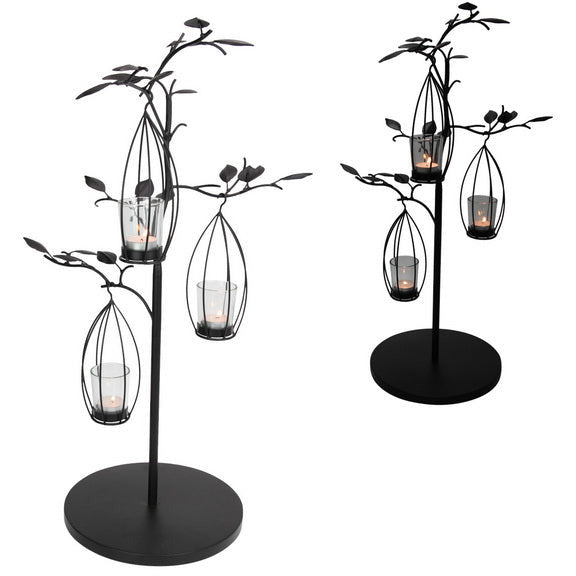 Metal D̩cor Tree with Triple Hanging Tea Light Holder - Dollars and Sense