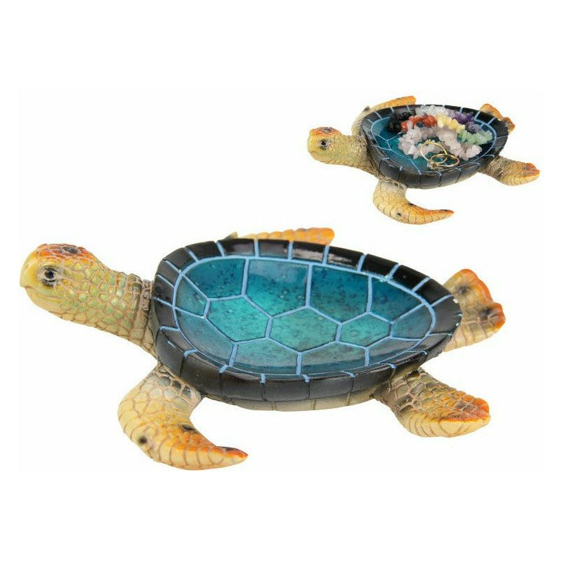 Blue Turtle Soap Dish Trinket Holder - 16cm 1 Piece - Dollars and Sense