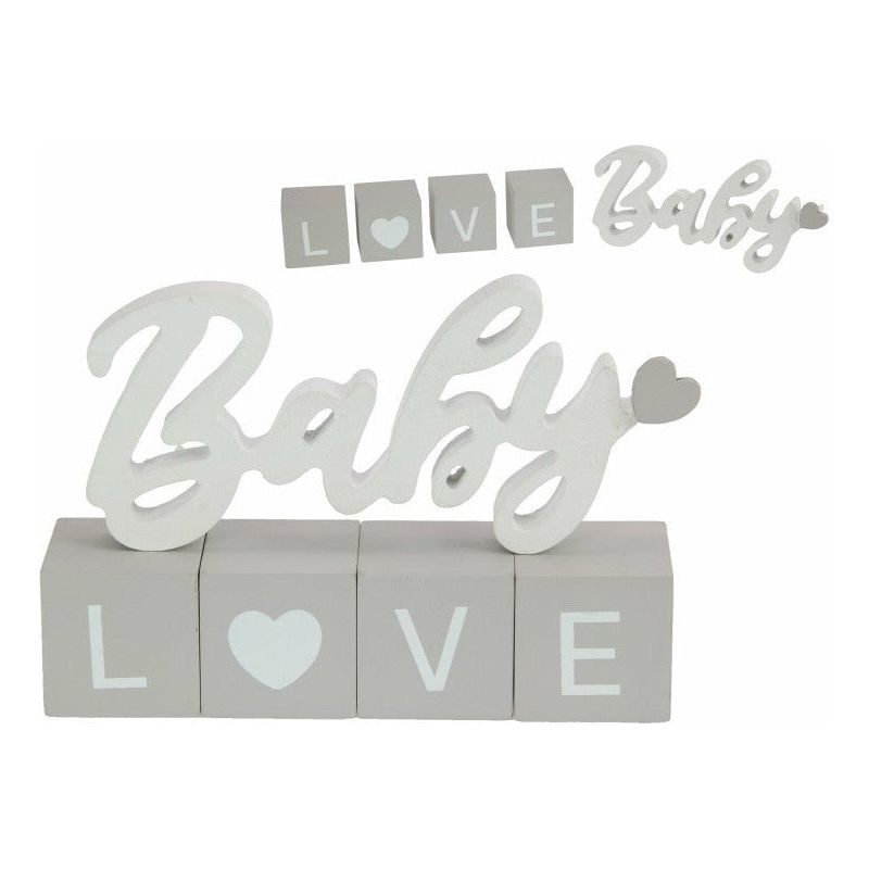 Baby Love Block with Heart - 16cm 1 Piece - Dollars and Sense