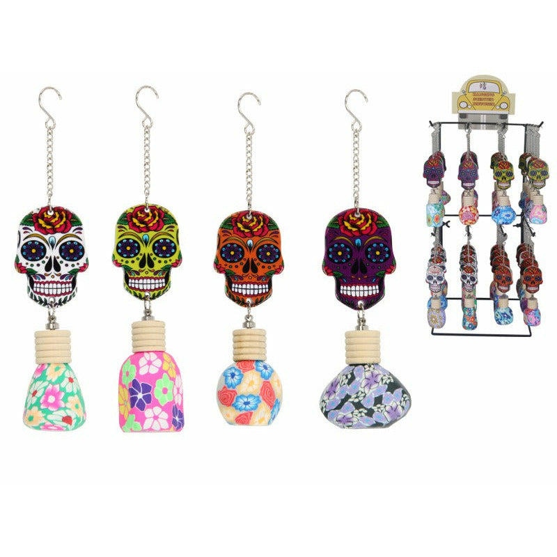 Candy Skull Scented Hanging Car Diffuser - 1 Piece Assorted Default Title