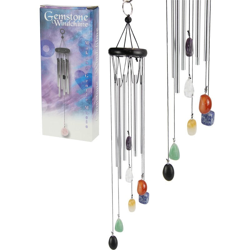 Gemstone Wind Chime with Chakra Tube Gift Box - Dollars and Sense