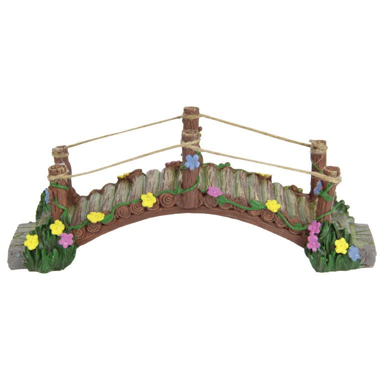Magical Fairy Garden Bridge with Rope and Flowers - Dollars and Sense