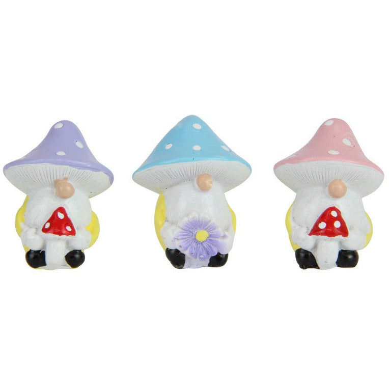 Miniature Gnome with Mushroom Hat - Dollars and Sense