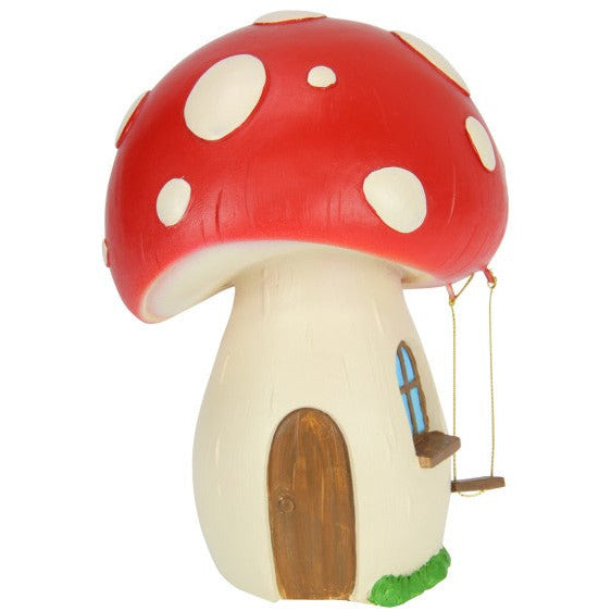 Mushroom Fairy Garden House with Swing - Dollars and Sense