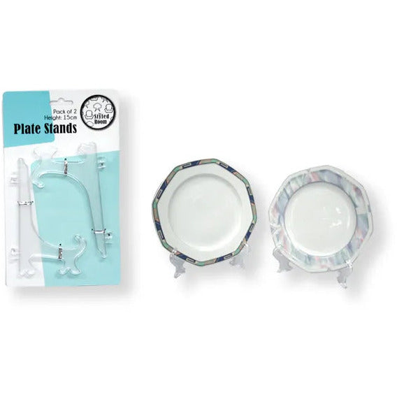 Clear Plate Stand - Dollars and Sense