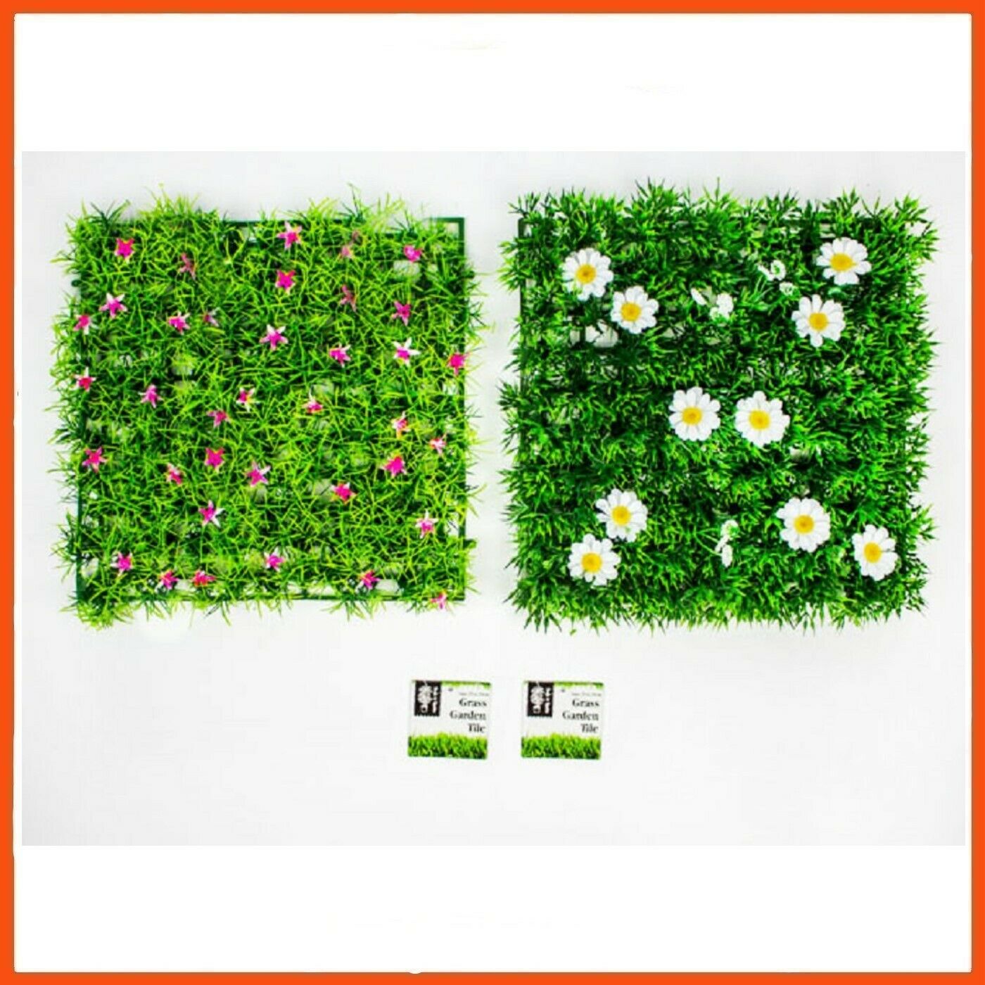 Faux Hedge Tile with Flowers Garden D̩cor - 25x25cm Assorted - Dollars and Sense
