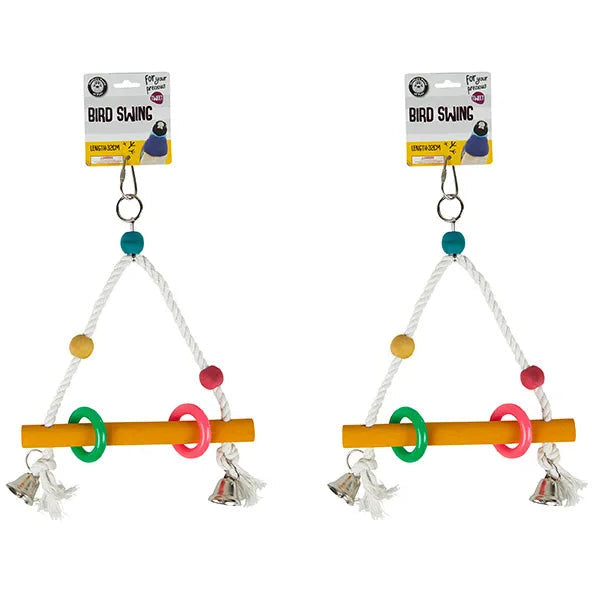 Bird Toy Wood and Rope Perch Swing - Dollars and Sense