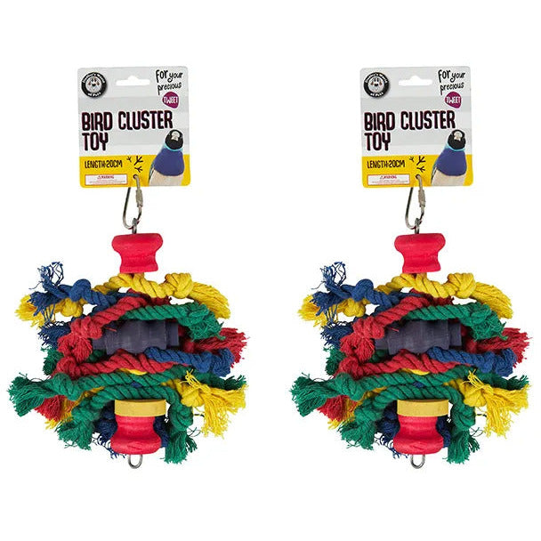 Bird Cluster Toy Wooden Blocks and Ropes - Dollars and Sense