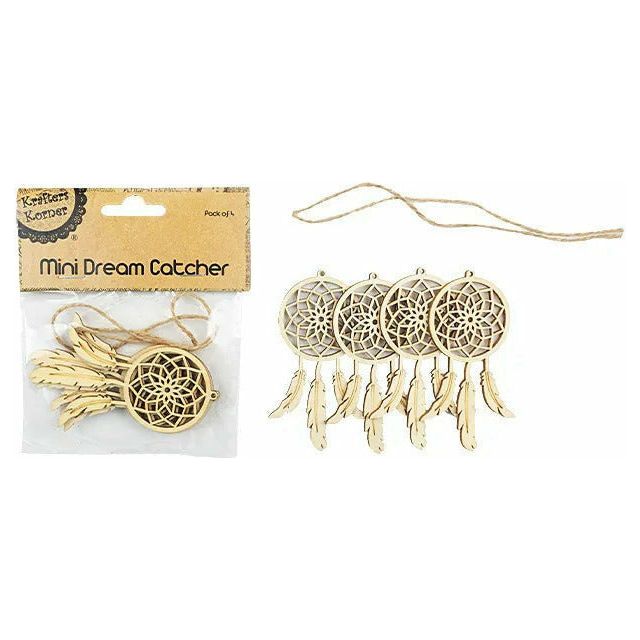 Mini Dream Catcher with String - 4 Pack 1 Piece - Dollars and Sense
