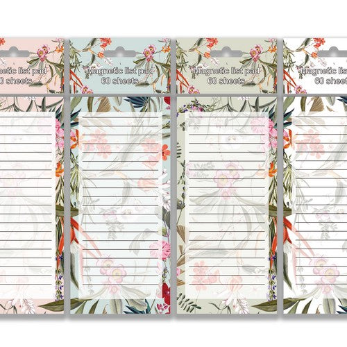 Floral Deluxe Shopping List - 19.8cm 60 Pages 1 Piece Assorted - Dollars and Sense