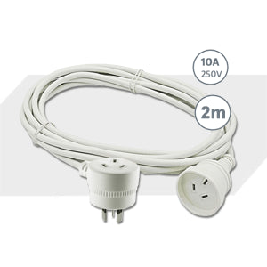 Power Extension Cord with Piggyback Plugs - 2m - Dollars and Sense