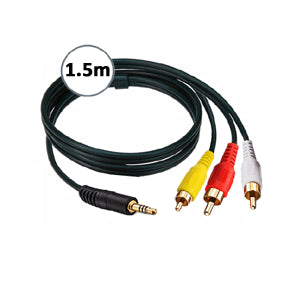 3.5mm AUX to 3 RCA Lead - 1.5m - Dollars and Sense