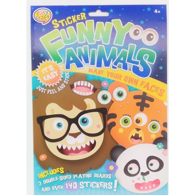Buy Cheap art & craft online | Funny Animal Faces Sticker Kit|  Dollars and Sense cheap and low prices in australia 