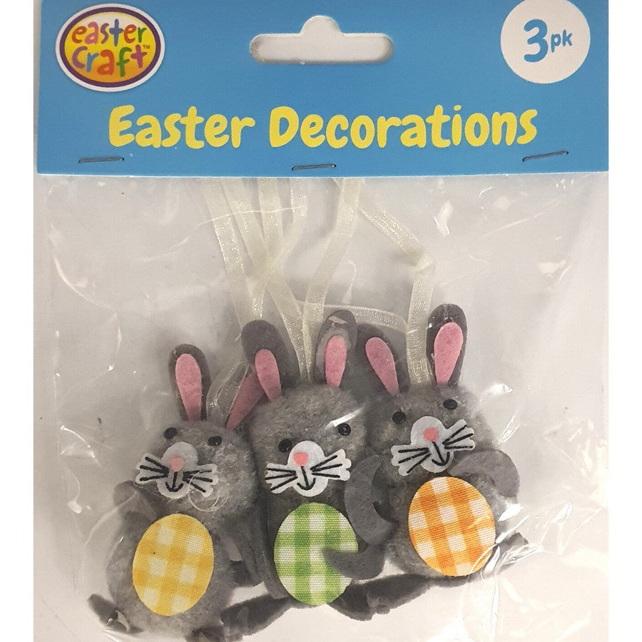 Easter Decorations Grey Bunny with Egg - Dollars and Sense