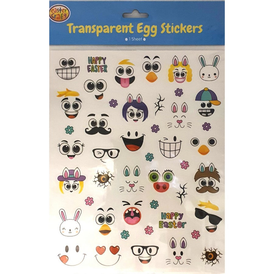 Easter Transparent Egg Stickers - Dollars and Sense